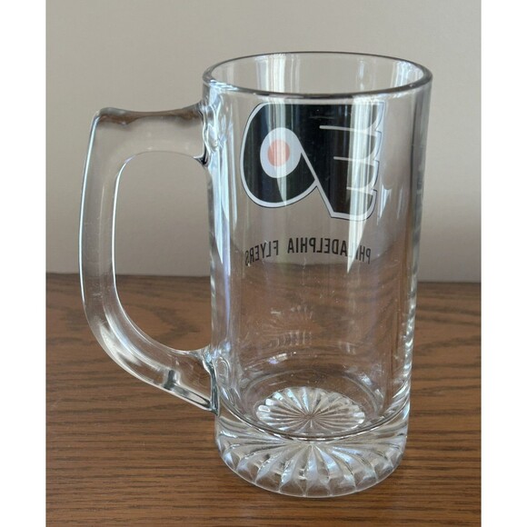 Philadelphia Flyers Glass Mug NHL Ice Hockey Beer Glass w/ Handle - Picture 2 of 2